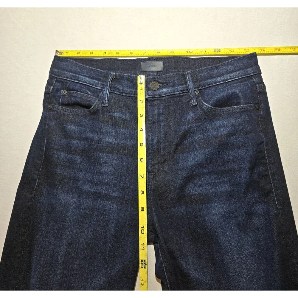 MOTHER The Mid Rise Dazzler Ankle Jeans Now Or Never 28 Stretch Straight Casual